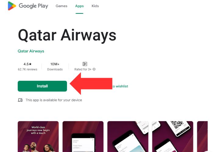 Boarding Pass on the Qatar Airways